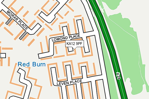 KA12 9PF map - OS OpenMap – Local (Ordnance Survey)