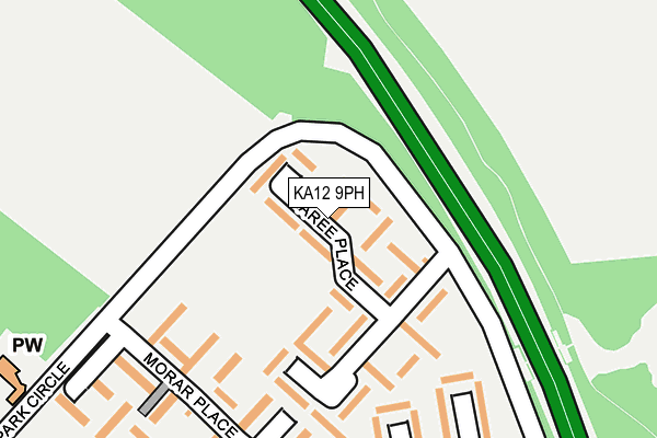 KA12 9PH map - OS OpenMap – Local (Ordnance Survey)