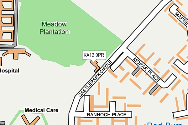 KA12 9PR map - OS OpenMap – Local (Ordnance Survey)