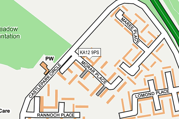 KA12 9PS map - OS OpenMap – Local (Ordnance Survey)