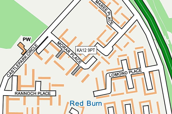 KA12 9PT map - OS OpenMap – Local (Ordnance Survey)