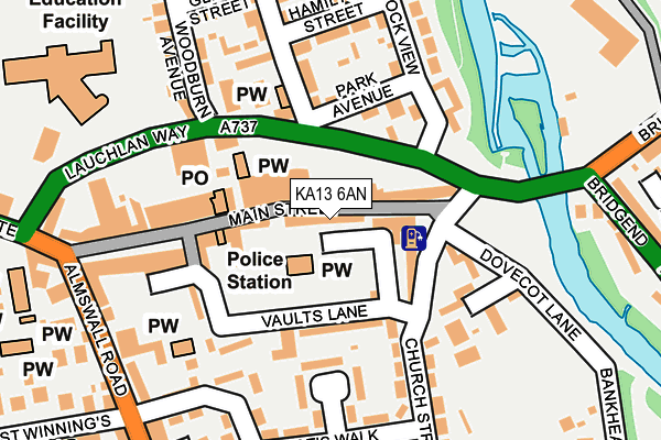 KA13 6AN map - OS OpenMap – Local (Ordnance Survey)