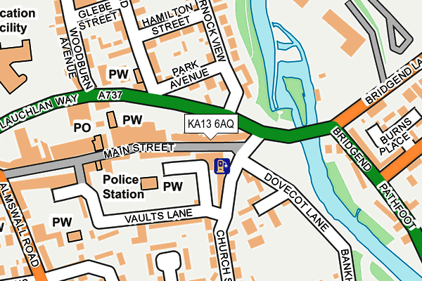 KA13 6AQ map - OS OpenMap – Local (Ordnance Survey)