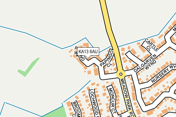 KA13 6AU map - OS OpenMap – Local (Ordnance Survey)