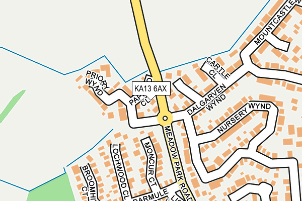 KA13 6AX map - OS OpenMap – Local (Ordnance Survey)