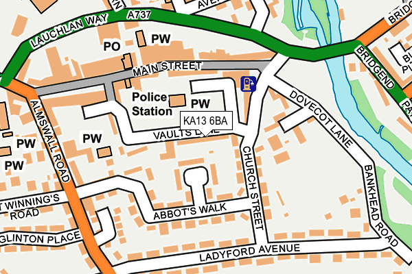 KA13 6BA map - OS OpenMap – Local (Ordnance Survey)