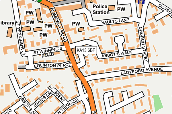 KA13 6BF map - OS OpenMap – Local (Ordnance Survey)