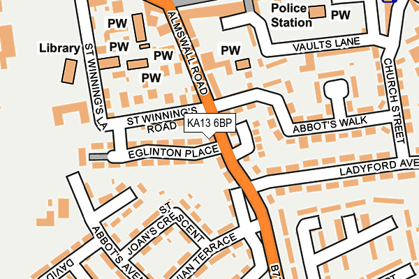 KA13 6BP map - OS OpenMap – Local (Ordnance Survey)