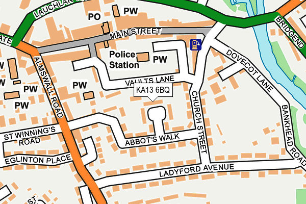 KA13 6BQ map - OS OpenMap – Local (Ordnance Survey)