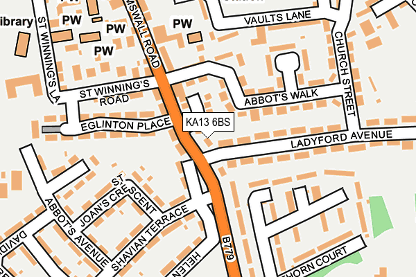 KA13 6BS map - OS OpenMap – Local (Ordnance Survey)