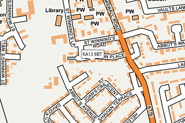 KA13 6BT map - OS OpenMap – Local (Ordnance Survey)