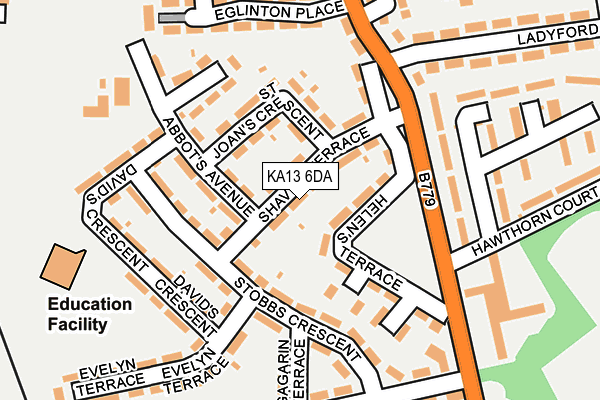 KA13 6DA map - OS OpenMap – Local (Ordnance Survey)