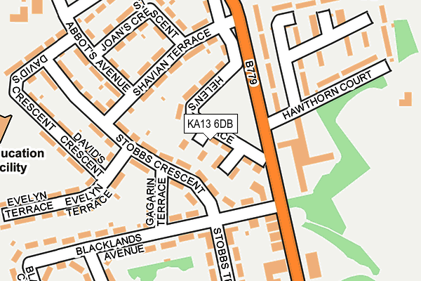 KA13 6DB map - OS OpenMap – Local (Ordnance Survey)