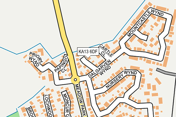 KA13 6DF map - OS OpenMap – Local (Ordnance Survey)