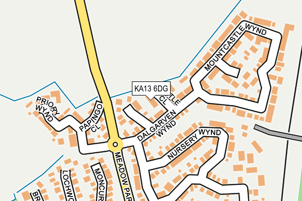 KA13 6DG map - OS OpenMap – Local (Ordnance Survey)