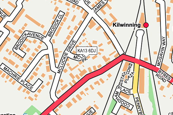 KA13 6DJ map - OS OpenMap – Local (Ordnance Survey)