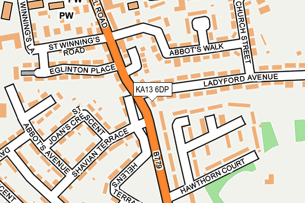 KA13 6DP map - OS OpenMap – Local (Ordnance Survey)
