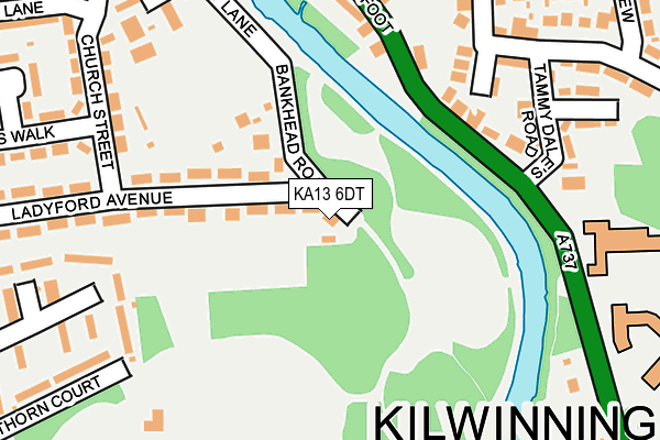 KA13 6DT map - OS OpenMap – Local (Ordnance Survey)