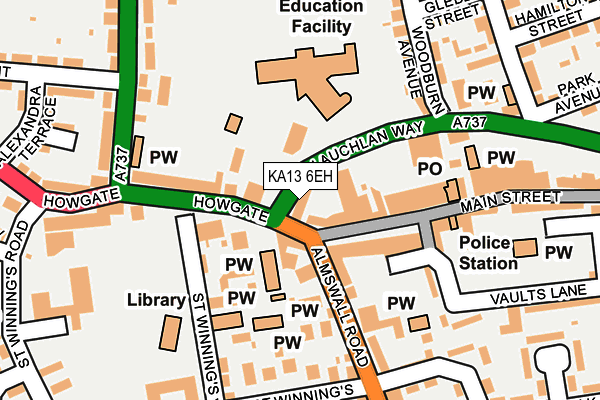 KA13 6EH map - OS OpenMap – Local (Ordnance Survey)