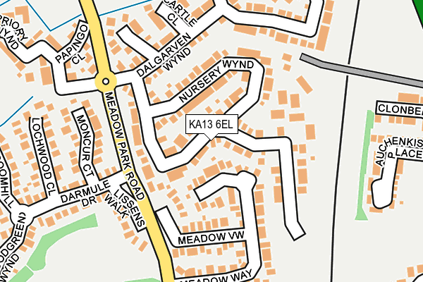 KA13 6EL map - OS OpenMap – Local (Ordnance Survey)