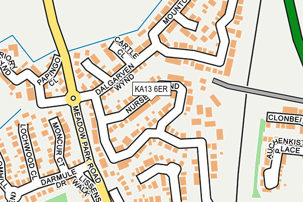 KA13 6ER map - OS OpenMap – Local (Ordnance Survey)
