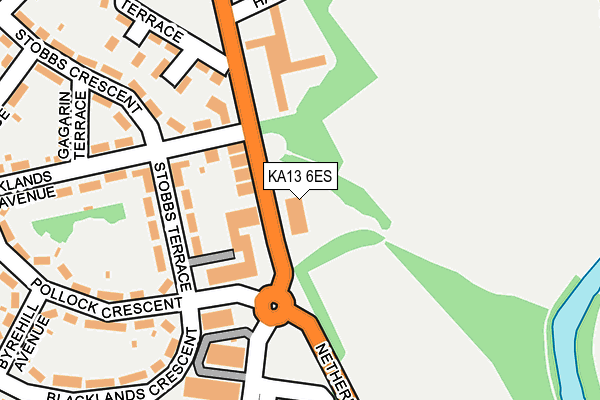 KA13 6ES map - OS OpenMap – Local (Ordnance Survey)