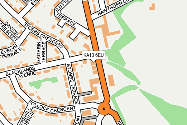 KA13 6EU map - OS OpenMap – Local (Ordnance Survey)