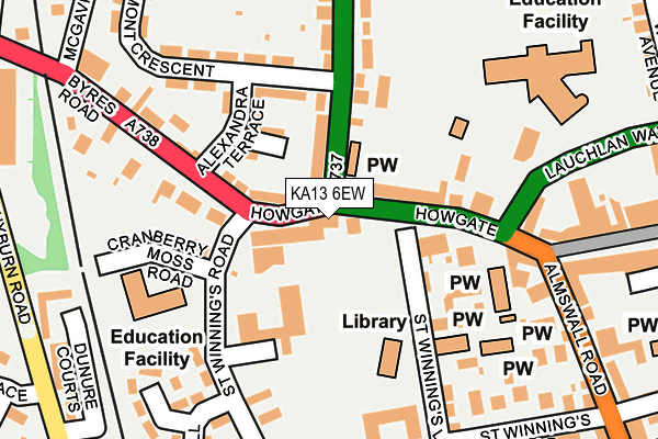 KA13 6EW map - OS OpenMap – Local (Ordnance Survey)