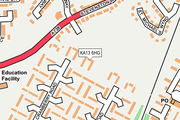 KA13 6HG map - OS OpenMap – Local (Ordnance Survey)