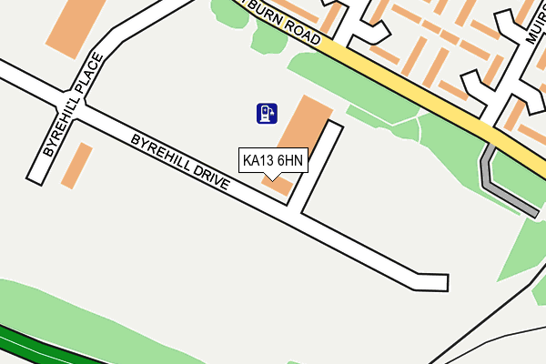 KA13 6HN map - OS OpenMap – Local (Ordnance Survey)