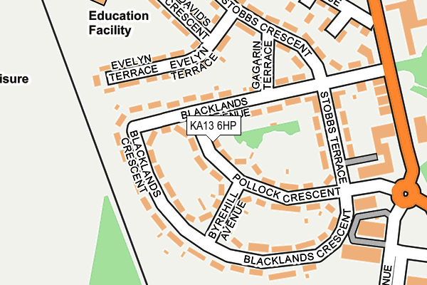 KA13 6HP map - OS OpenMap – Local (Ordnance Survey)