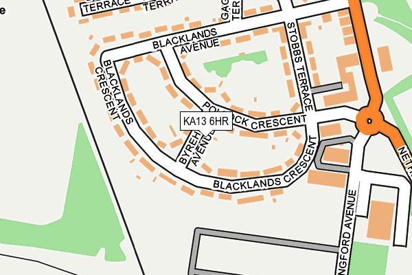 KA13 6HR map - OS OpenMap – Local (Ordnance Survey)