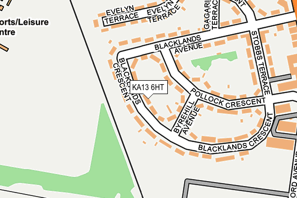 KA13 6HT map - OS OpenMap – Local (Ordnance Survey)
