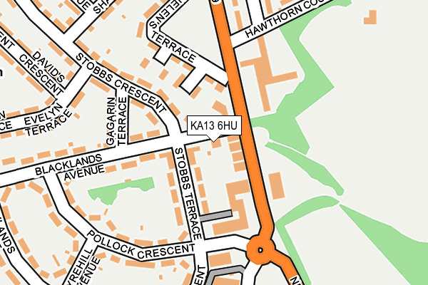 KA13 6HU map - OS OpenMap – Local (Ordnance Survey)