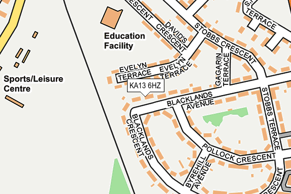 KA13 6HZ map - OS OpenMap – Local (Ordnance Survey)