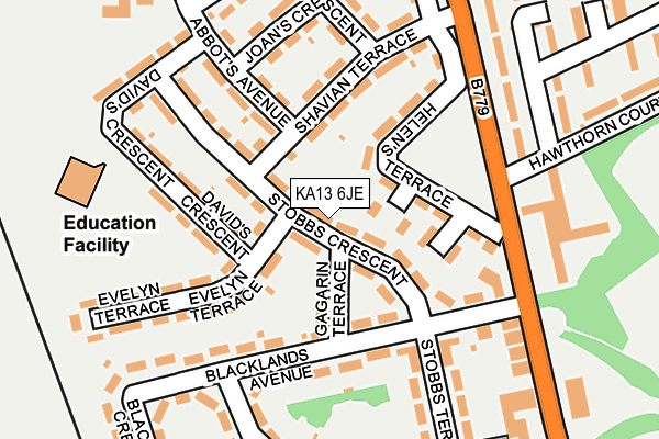 KA13 6JE map - OS OpenMap – Local (Ordnance Survey)