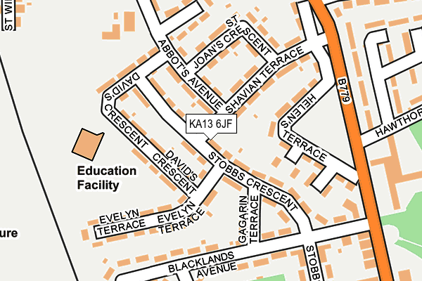 KA13 6JF map - OS OpenMap – Local (Ordnance Survey)