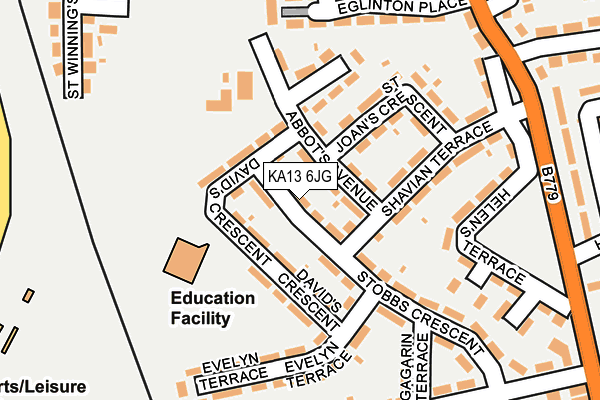 KA13 6JG map - OS OpenMap – Local (Ordnance Survey)
