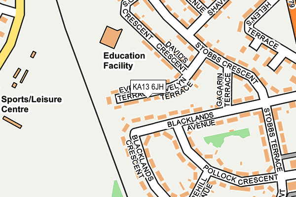 KA13 6JH map - OS OpenMap – Local (Ordnance Survey)