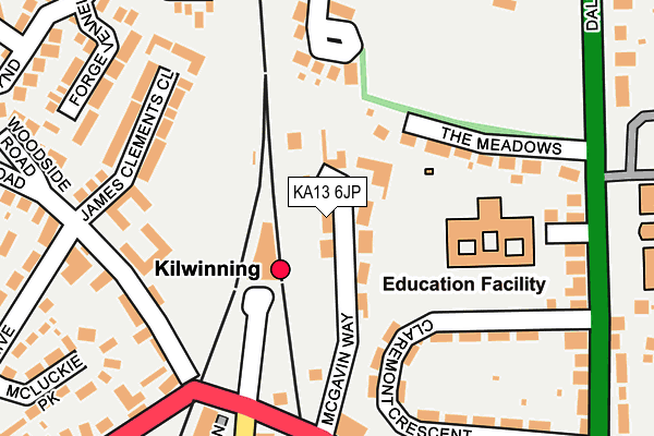KA13 6JP map - OS OpenMap – Local (Ordnance Survey)