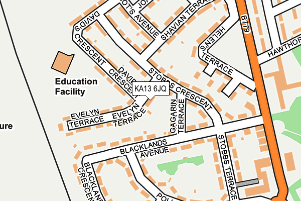 KA13 6JQ map - OS OpenMap – Local (Ordnance Survey)
