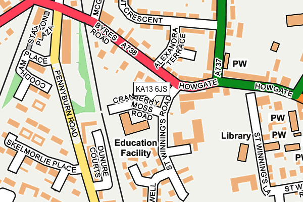 KA13 6JS map - OS OpenMap – Local (Ordnance Survey)