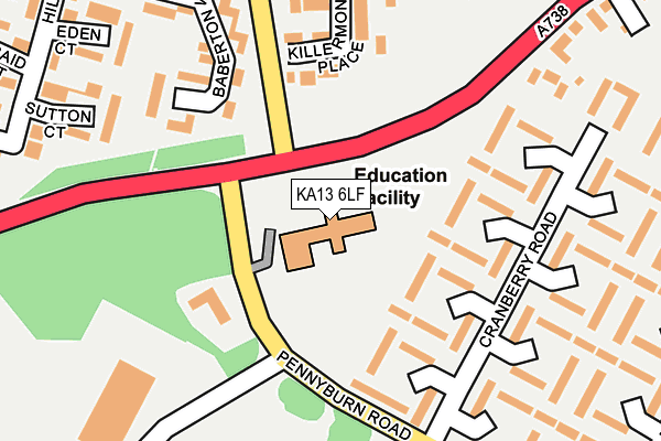 KA13 6LF map - OS OpenMap – Local (Ordnance Survey)