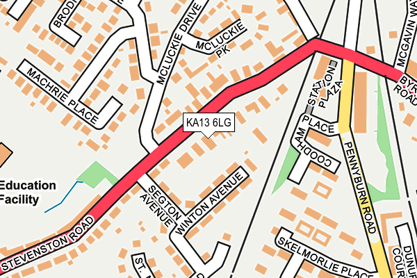 KA13 6LG map - OS OpenMap – Local (Ordnance Survey)
