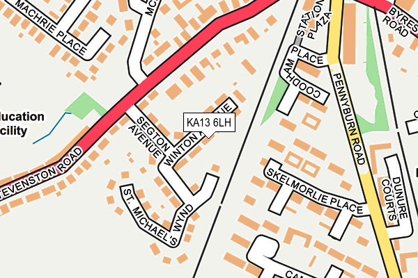 KA13 6LH map - OS OpenMap – Local (Ordnance Survey)