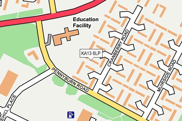 KA13 6LP map - OS OpenMap – Local (Ordnance Survey)