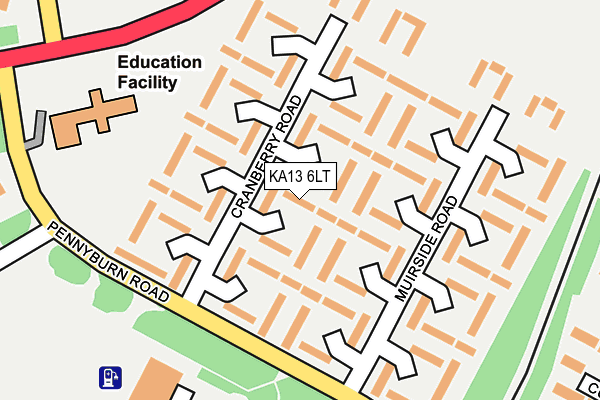 KA13 6LT map - OS OpenMap – Local (Ordnance Survey)