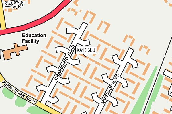 KA13 6LU map - OS OpenMap – Local (Ordnance Survey)