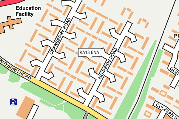 KA13 6NA map - OS OpenMap – Local (Ordnance Survey)