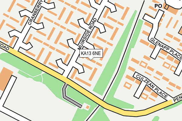 KA13 6NE map - OS OpenMap – Local (Ordnance Survey)